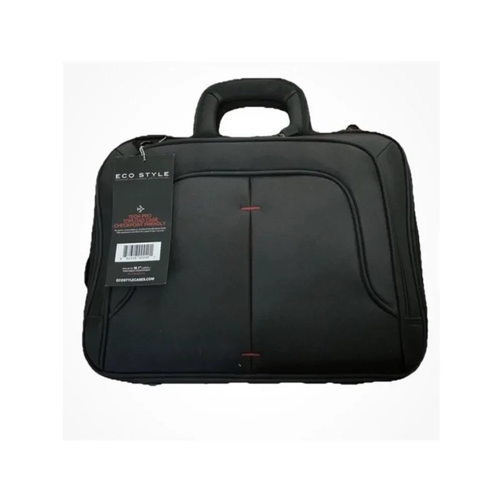 Eco Style Black Neoprene Tech Pro Case Topload LapTop Bag Checkpoint Friendly NW